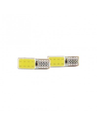 Led Señalizacion Silicaled 2821 - T10 - W5w Cob - Blanco 24v - 12 Chip Pastilla -  X 2 Unidades