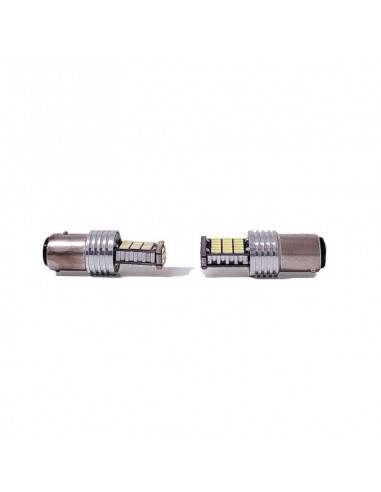 Led Señalizacion Canbus 1034 - 1157 P21/5w 2 Polos 45 Led 3014 Smd - Canbus - Blanco 12v - 24v  X 2 Unidades