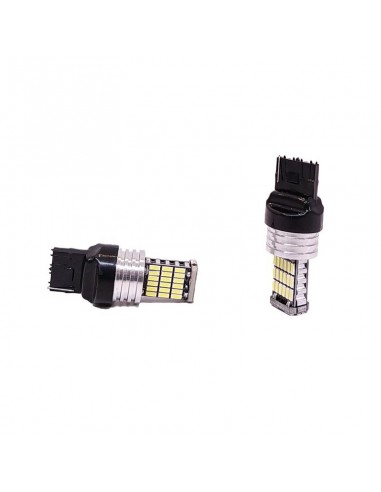 Led Señalizacion Canbus 7440 - 12065 - W21w 1 Polo Sin Culote 45 Led 3014 Smd - Canbus - Blanco 12v - 24v  X 2 Unidades