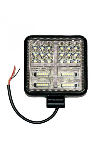 Faro De Led Cuadrado - 36 Led 108w  Blanco 10x2x11cm Flash Ambar Drl